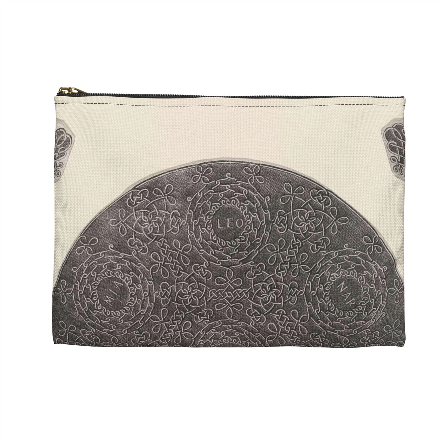 Leonardo da Vinci - Fourth Knot Large Organizer Pouch with Black Zipper
