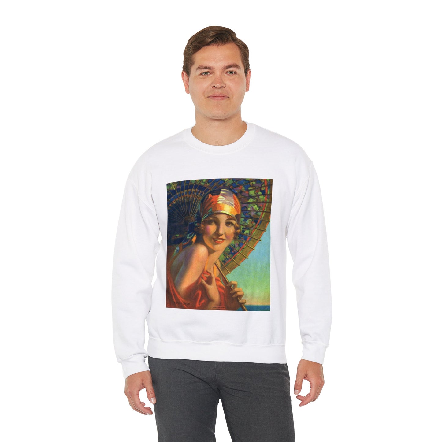 Miss Universe by Edward Mason Eggleston, 1933 White Heavy Blend Adult Crew Neck SweatShirt