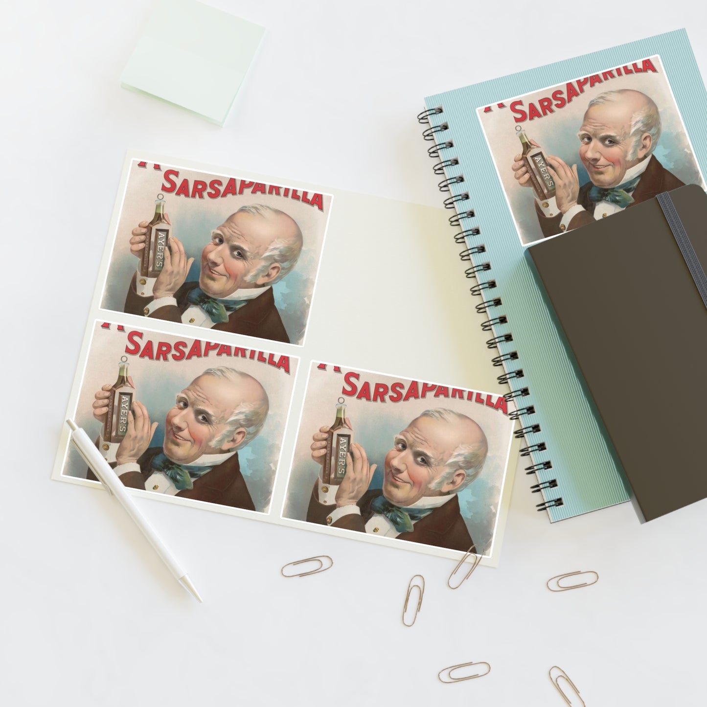 Ayer's sarsaparilla, for all blood diseases, cures others, will cure you Laminated UV Protective Vinyl Stickers