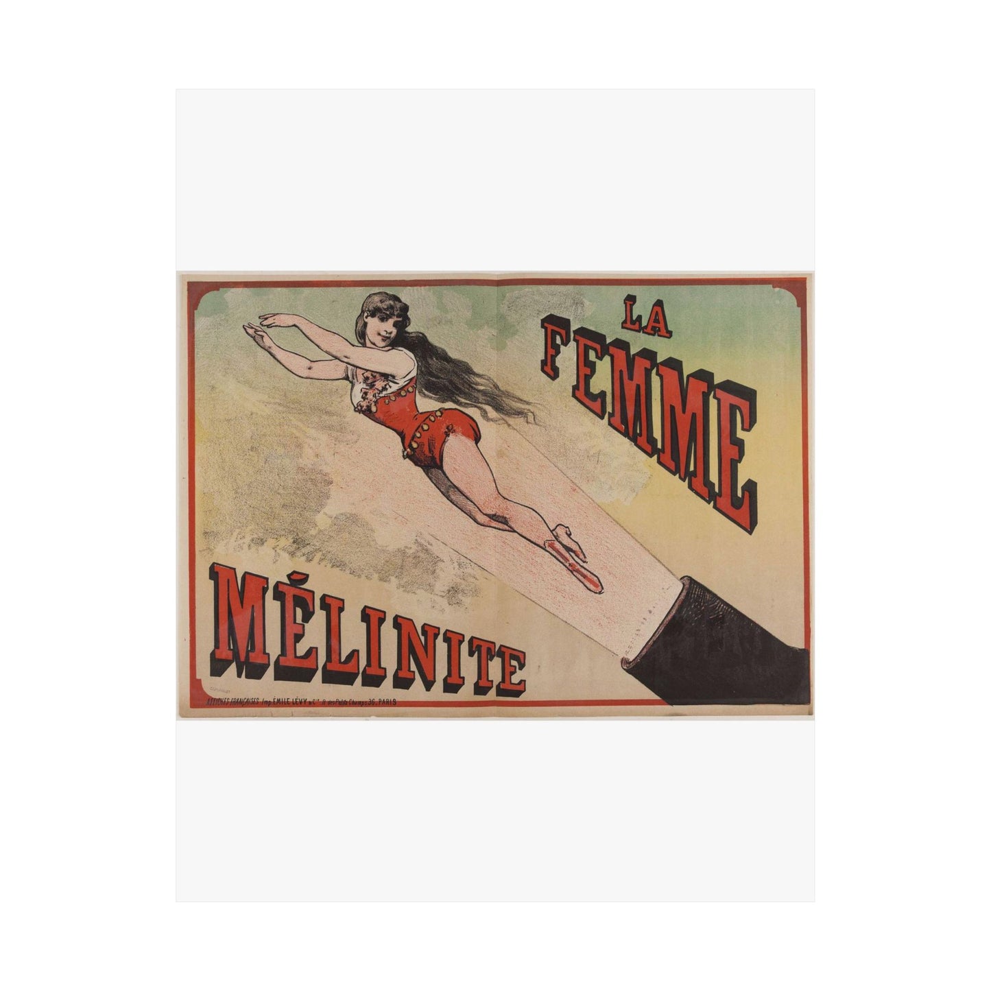 Emile Levy - LA/ FEMME/ MELINITE, anonyme, estampe, France High Quality Matte Wall Art Poster for Home, Office, Classroom