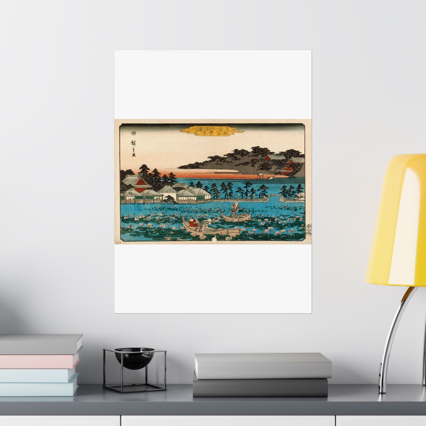 Shinobazu Pond at Ueno LACMA M.71.100.23 High Quality Matte Wall Art Poster for Home, Office, Classroom