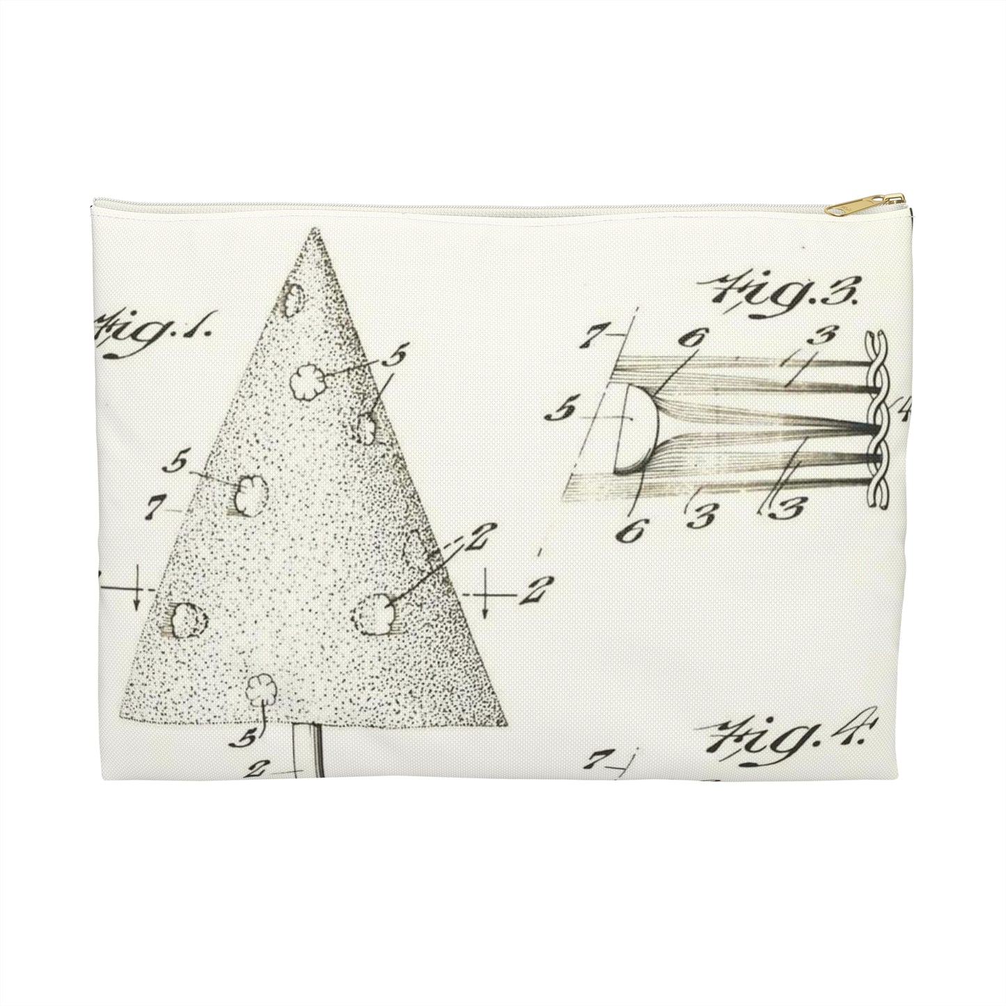 Patent Case File No. 2,149,968, Artificial Christmas Tree, Inventor(s)- Phillip Kraz and Albert P. Schmid. - DPLA - 73deecf248cfb1b098134e42a6ed4bcf (page 7) Large Organizer Pouch with Black Zipper