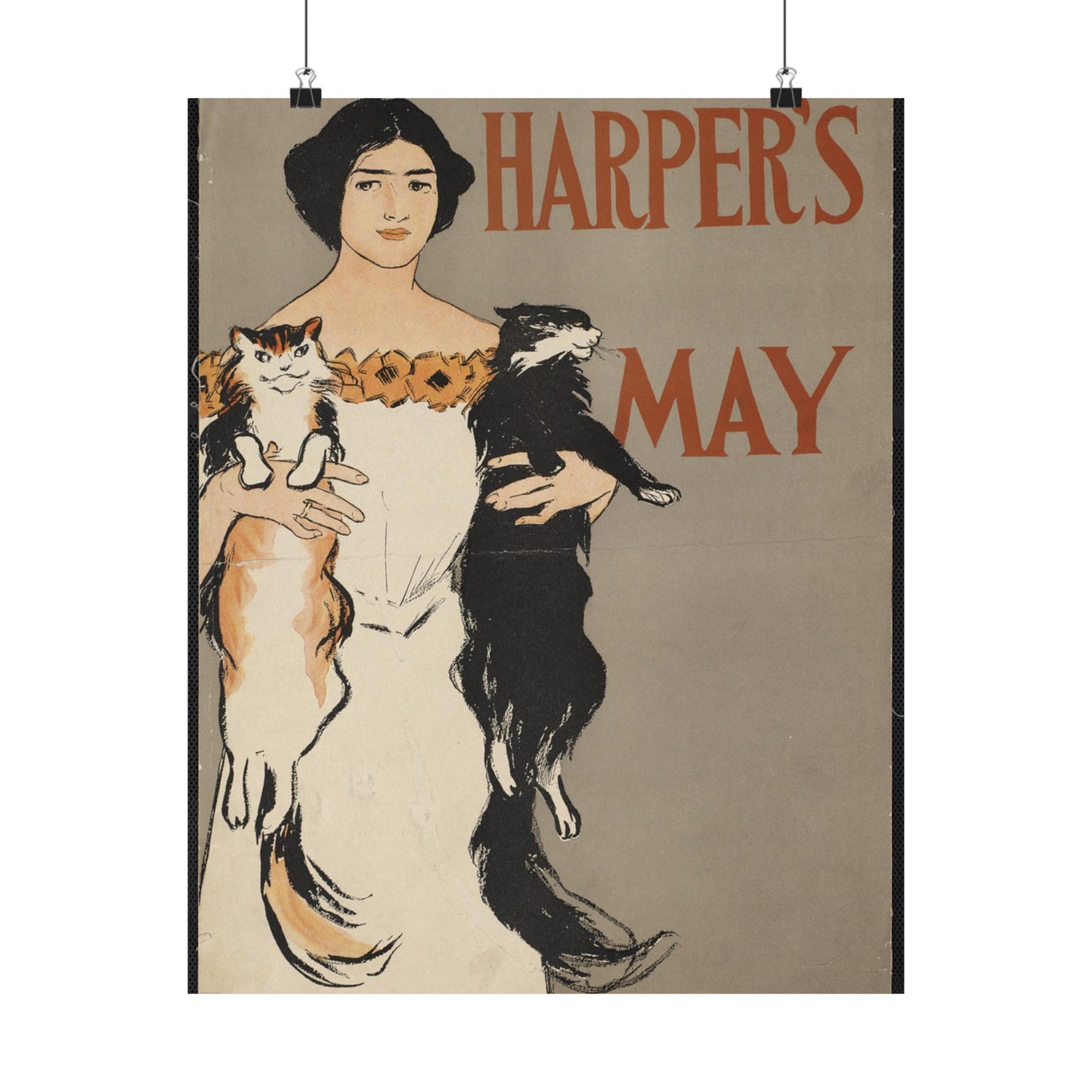 Edward Penfield - Harper's May, Art Nouveau Poster High Quality Matte Wall Art Poster for Home, Office, Classroom