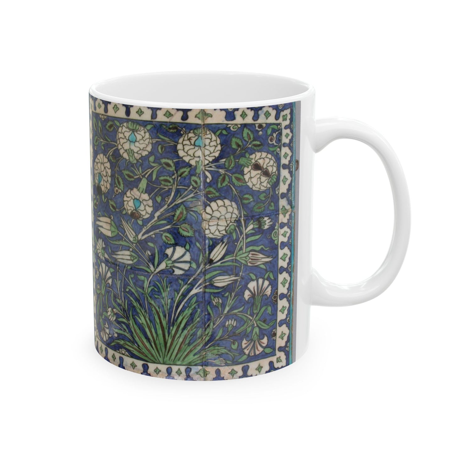 Tile Panel, 15th century - Public domain photo of museum object Beautiful Novelty Ceramic Coffee Mug 11oz