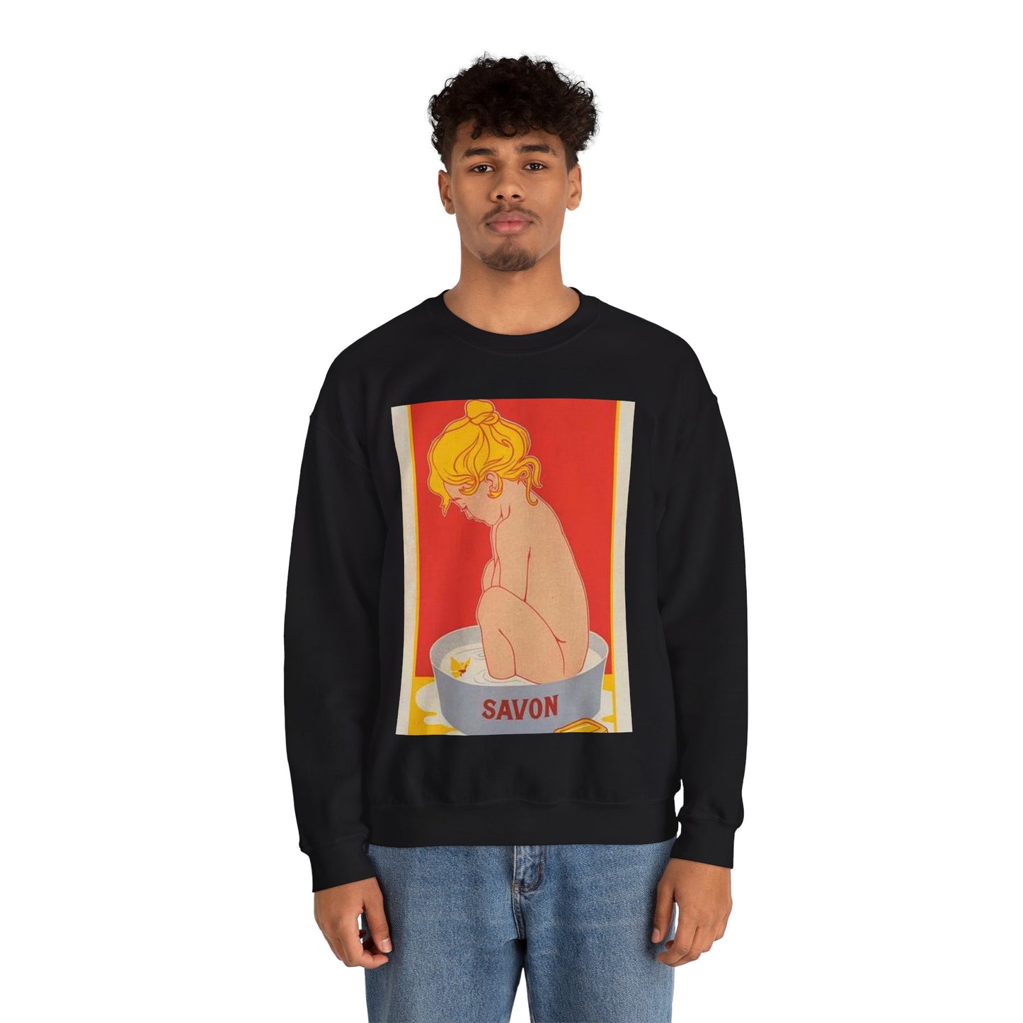 Affiche belge pour le "Savon Starlight". Black Heavy Blend Adult Crew Neck SweatShirt