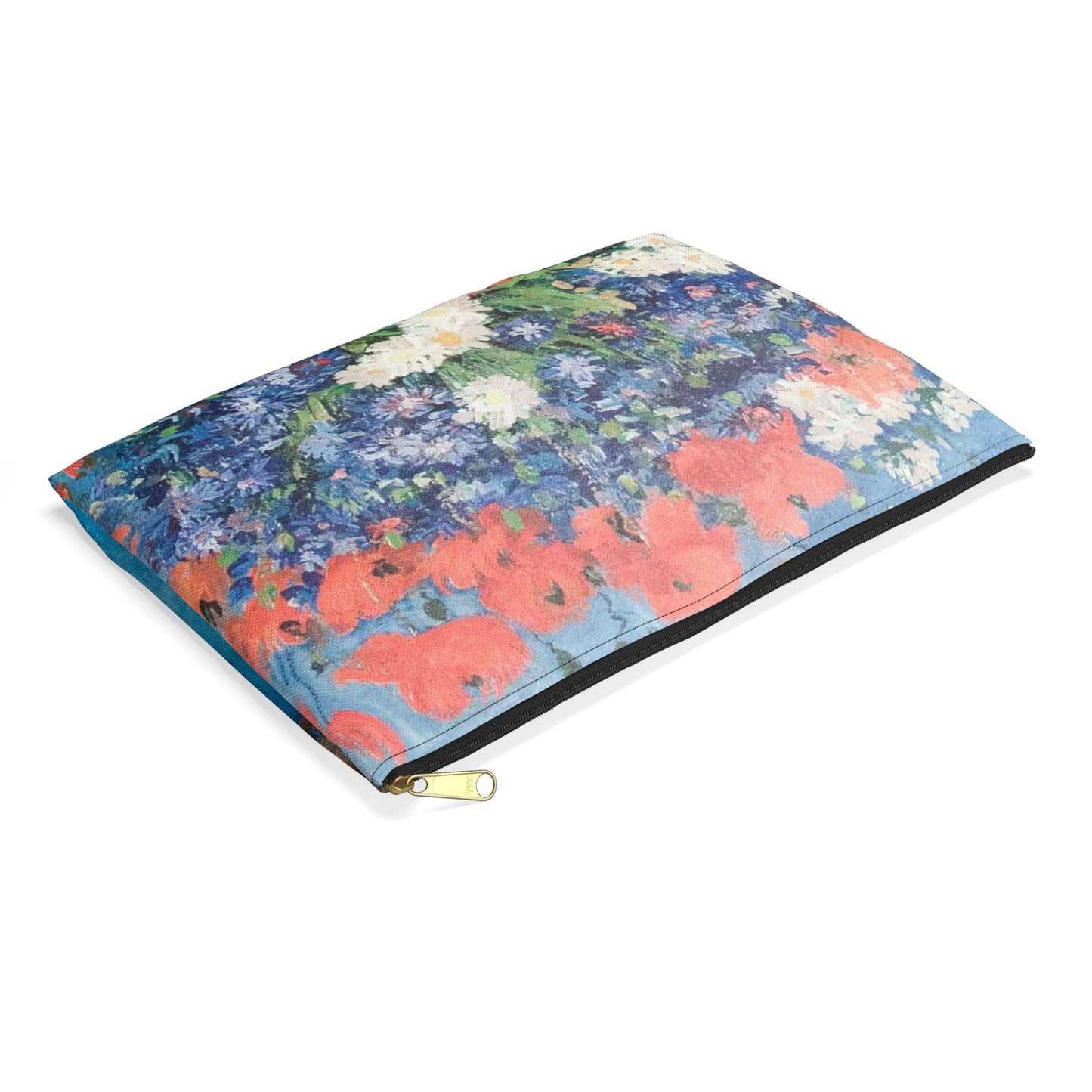 Still life of flowers by Vincent van Gogh - My Dream Large Organizer Pouch with Black Zipper