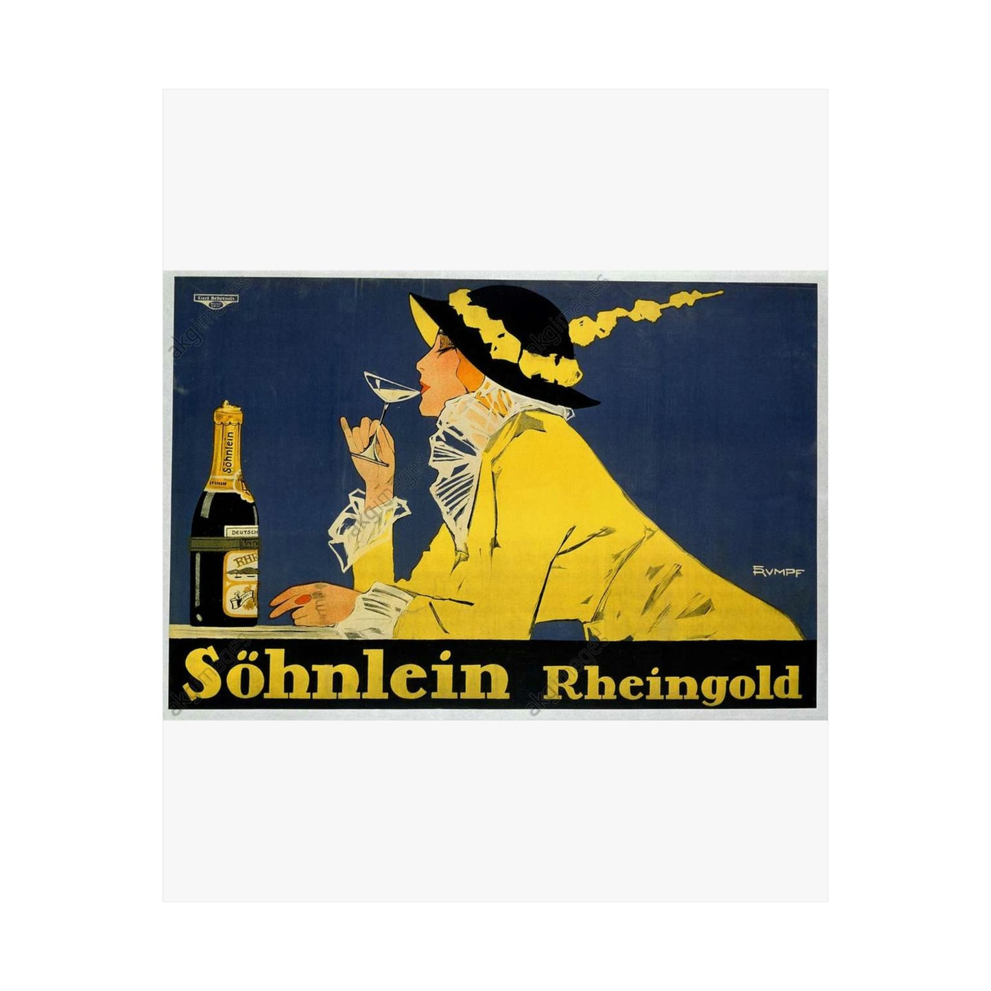 Fritz Rumpf (1888-1949) - Söhnlein Rheingold, c. 1910 High Quality Matte Wall Art Poster for Home, Office, Classroom