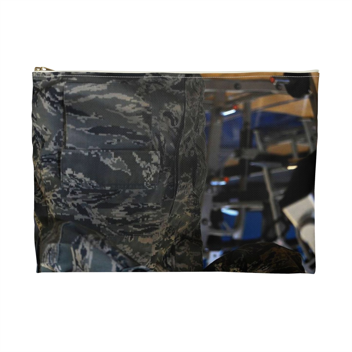 Senior Airman Cassandra Bridges, 28th Force Support Large Organizer Pouch with Black Zipper