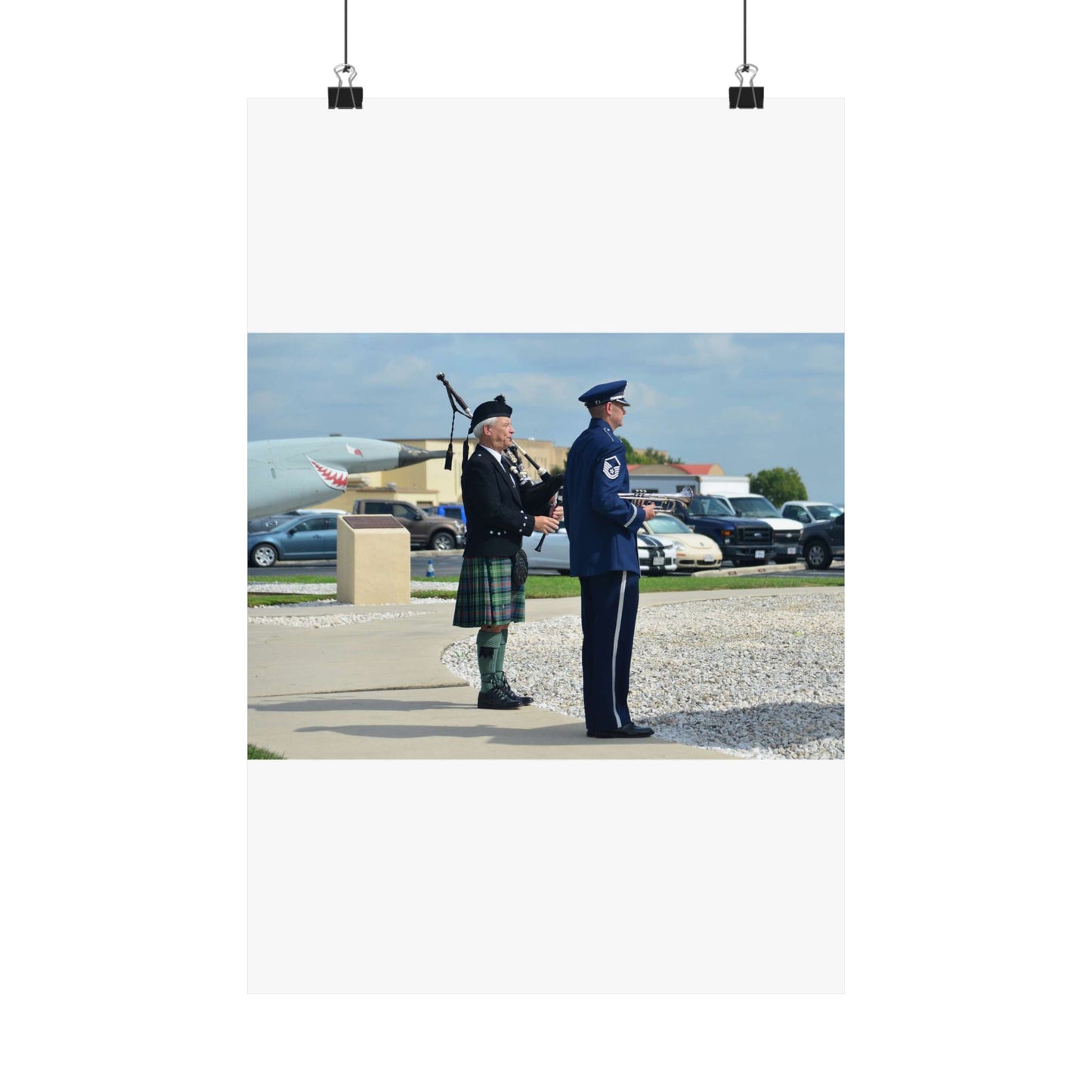 During the Twenty-Fifth Air Force Remembrance Ceremony High Quality Matte Wall Art Poster for Home, Office, Classroom