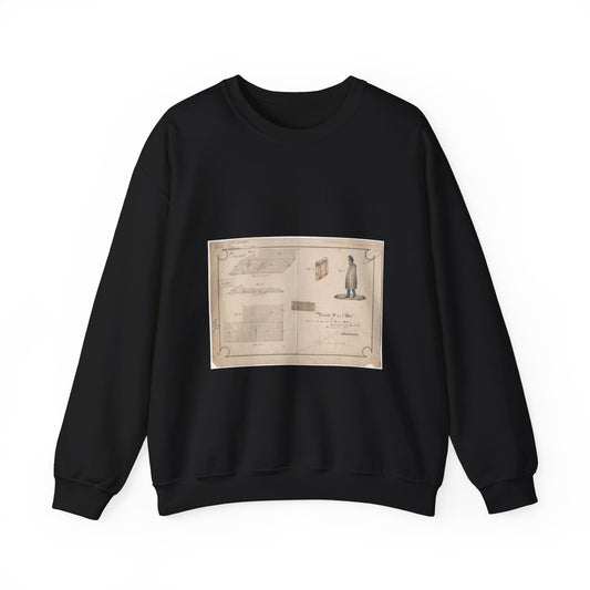 Patent drawing - Drawing of Portable Tent and Abri Public domain  image Black Heavy Blend Adult Crew Neck SweatShirt