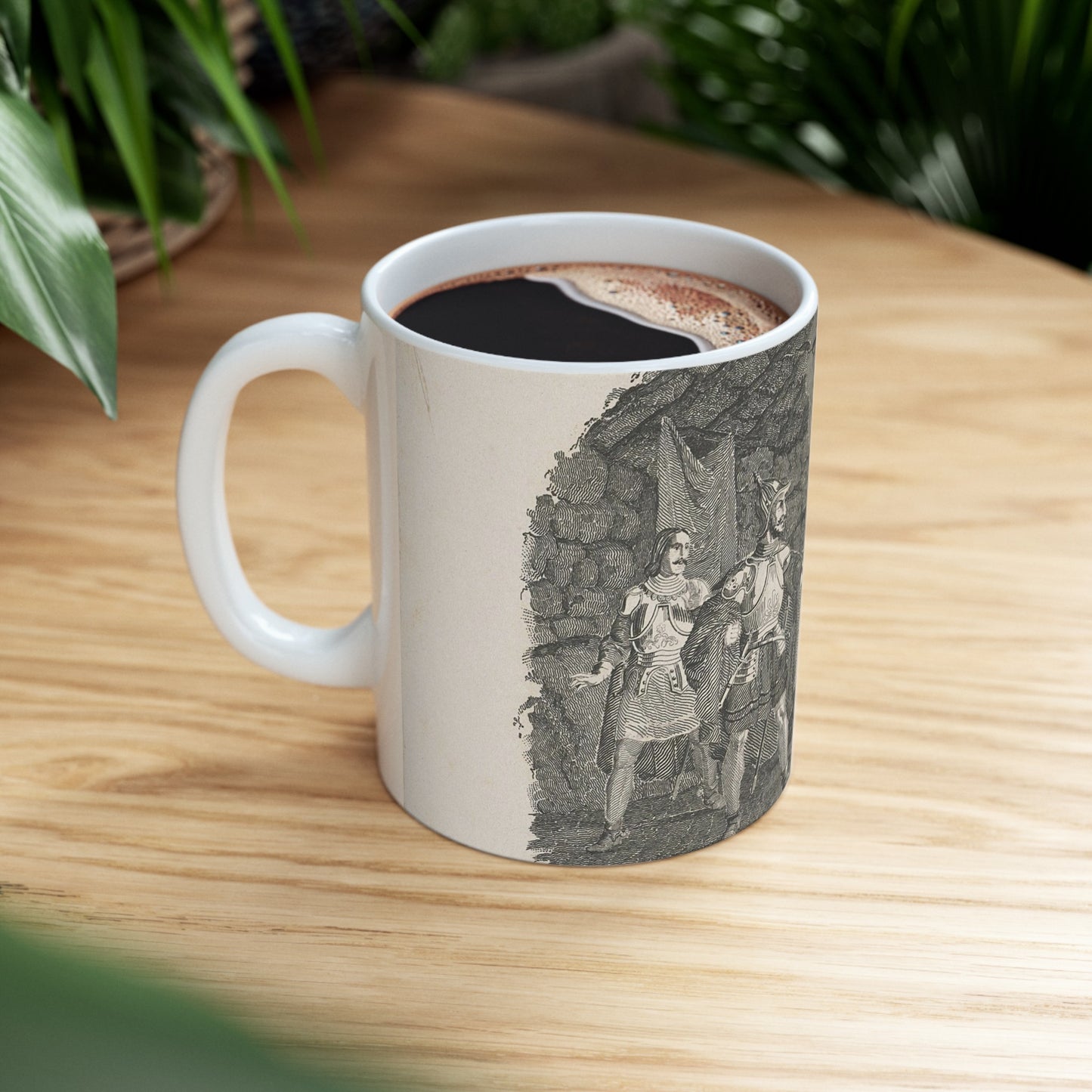 Twee soldaten in de hut van een alchemist Beautiful Novelty Ceramic Coffee Mug 11oz