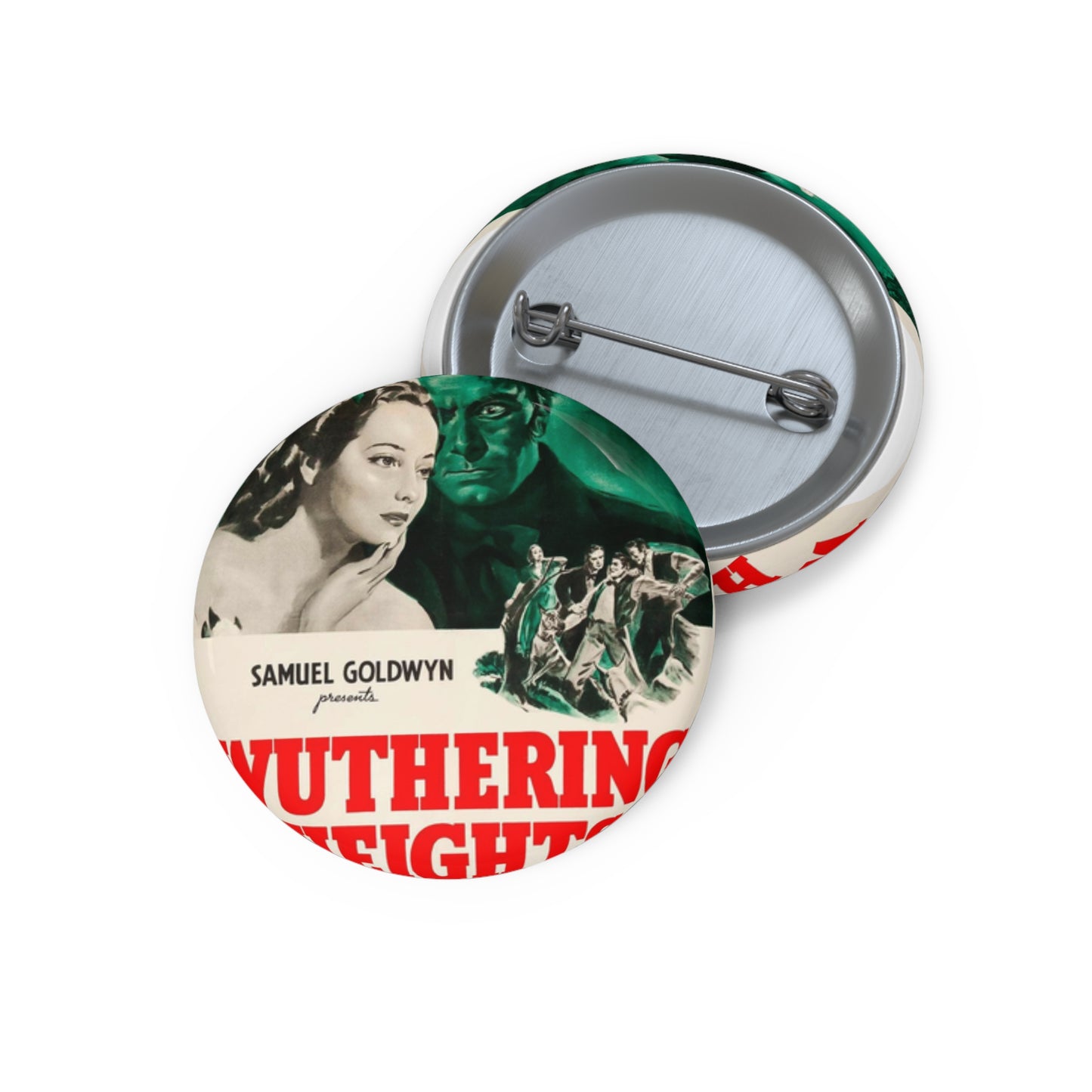 Wuthering Heights (1939 poster) Pin Buttons with Crisp Design