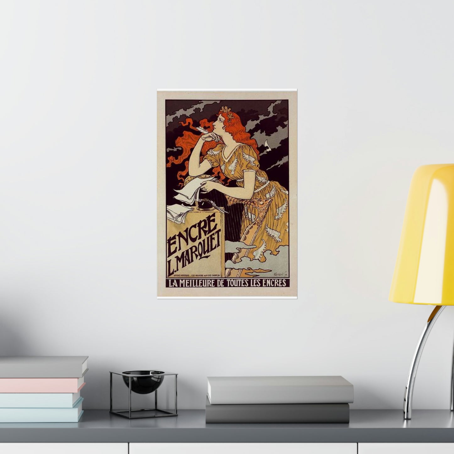 Affiche pour l' "Encre Marquet". High Quality Matte Wall Art Poster for Home, Office, Classroom