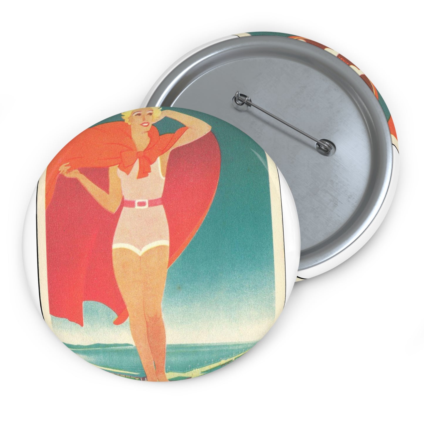 Jupp Wiertz - Zoppot, das Weltbad an der Ostsee Pin Buttons with Crisp Design