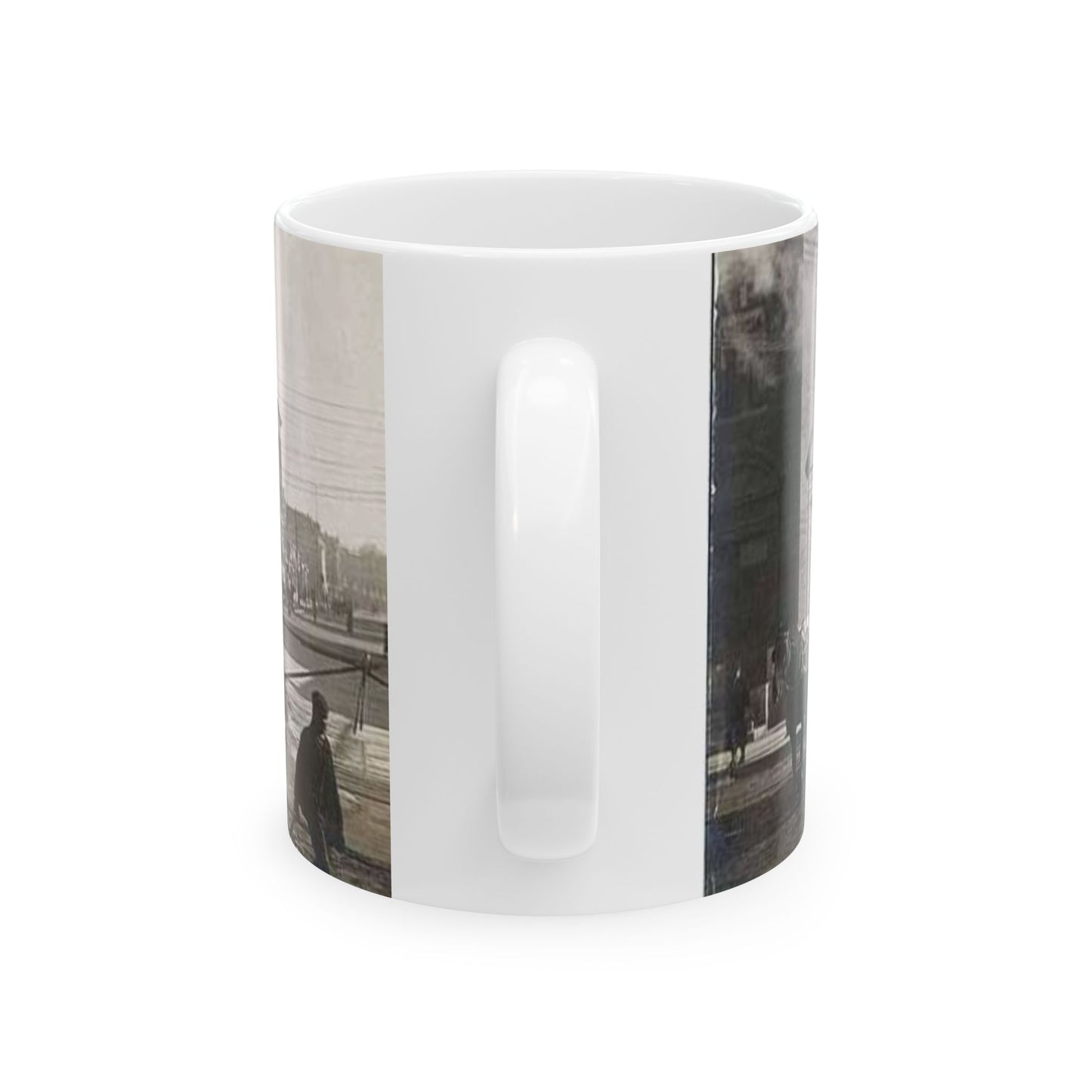 Laying Asphalt, all workers and equipment in view (NBY 10449) Beautiful Novelty Ceramic Coffee Mug 11oz