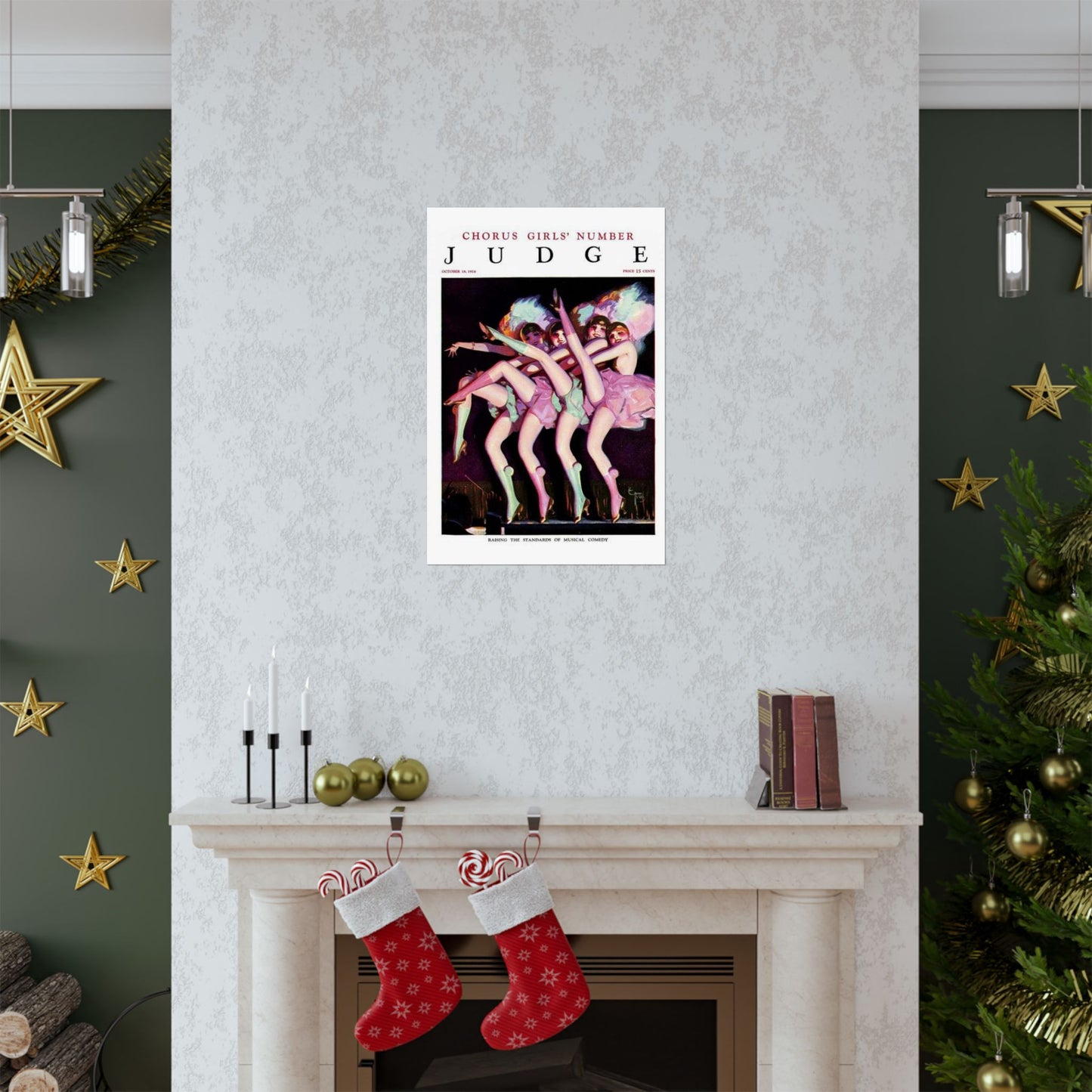 JudgeMagazine18Oct1924 - Art Deco public domain image High Quality Matte Wall Art Poster for Home, Office, Classroom