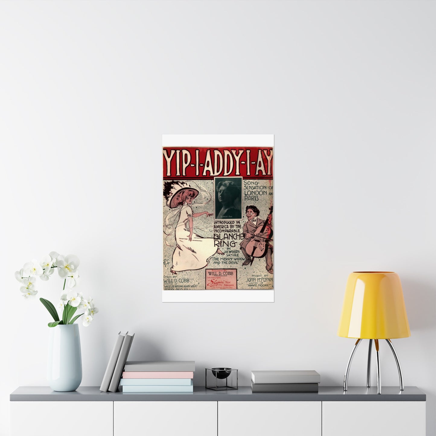 Yip I addy I ay! - Public domain American sheet music High Quality Matte Wall Art Poster for Home, Office, Classroom