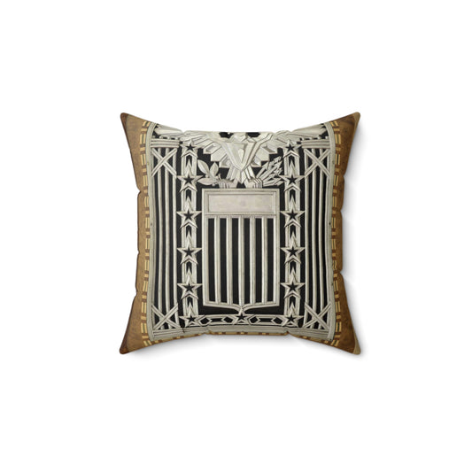 Interior grill detail, James T. Foley U.S. Post Office and Courthouse, Albany, New York Decorative Accent Square Pillow