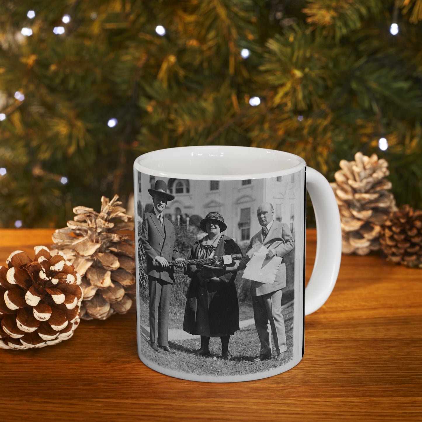 Mr. Coolidge becomes an honorary member of the Smoki [i.e., Hopi] tribe of Arizona--Miss Grace M. Sparks, Secty. of the Chamber of Commerce of Prescott, Ariz. and H.M. Watkins, Secty. of the Chamber of Phoenix Beautiful Novelty Ceramic Coffee Mug 11oz