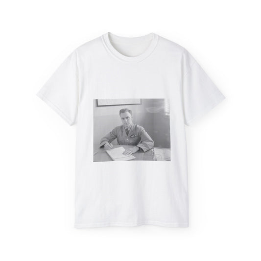 Unidentified Man, about 1940-1944 White T-Shirt Gildan 2000 Cotton Unisex