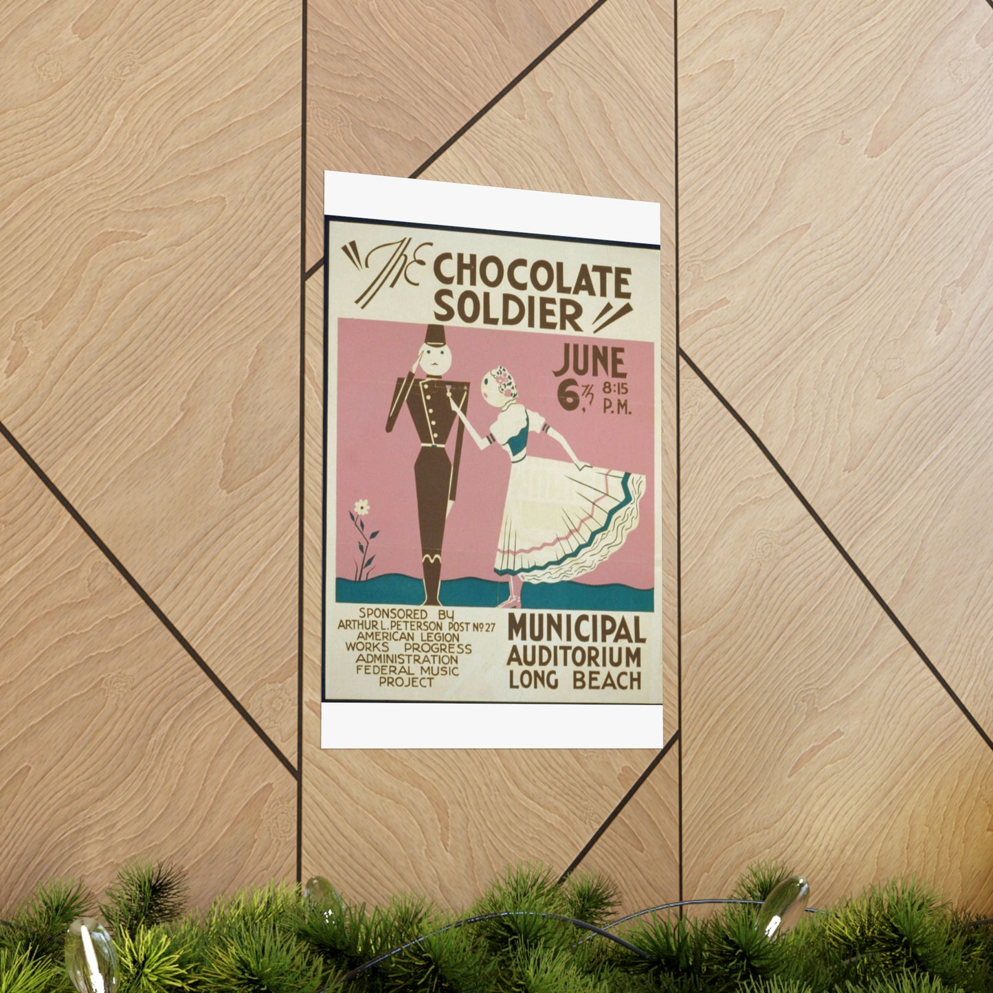 "The chocolate soldier" - WPA poster, Public domain, Library of Congress High Quality Matte Wall Art Poster for Home, Office, Classroom