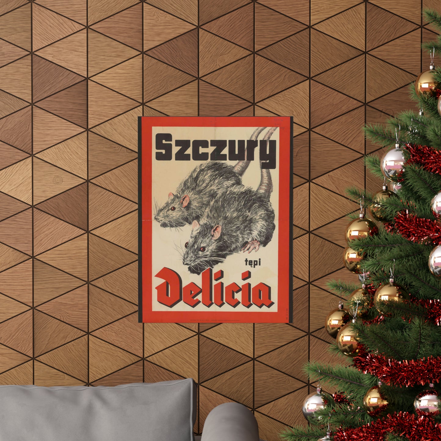 1940s poster - Szczury tępi Delicia High Quality Matte Wall Art Poster for Home, Office, Classroom