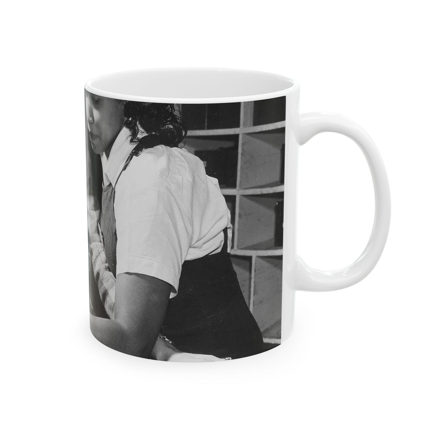"White" & "Black" work side by side - North American Aviation Co. Plant - NARA - 195477 Beautiful Novelty Ceramic Coffee Mug 11oz