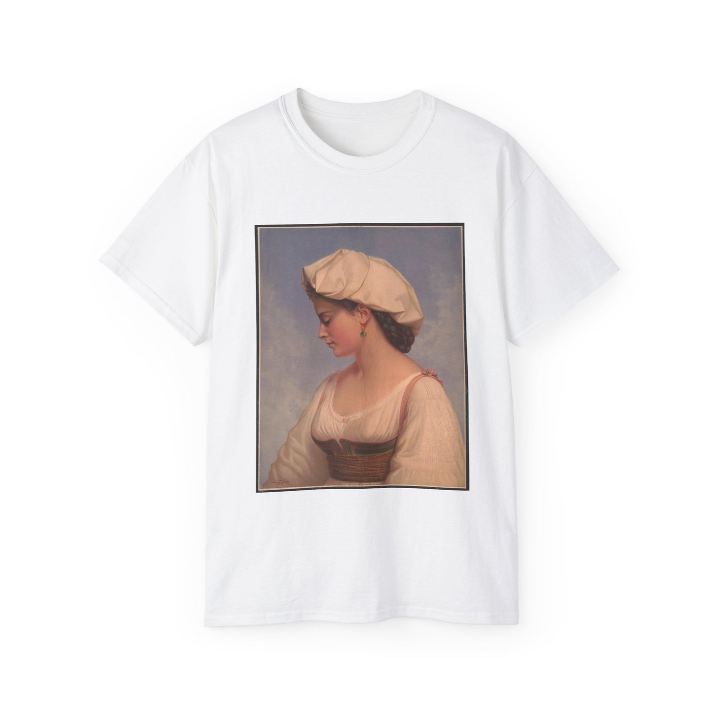 Prang's American Chromos - Print, Library of Congress collection White T-Shirt Gildan 2000 Cotton Unisex