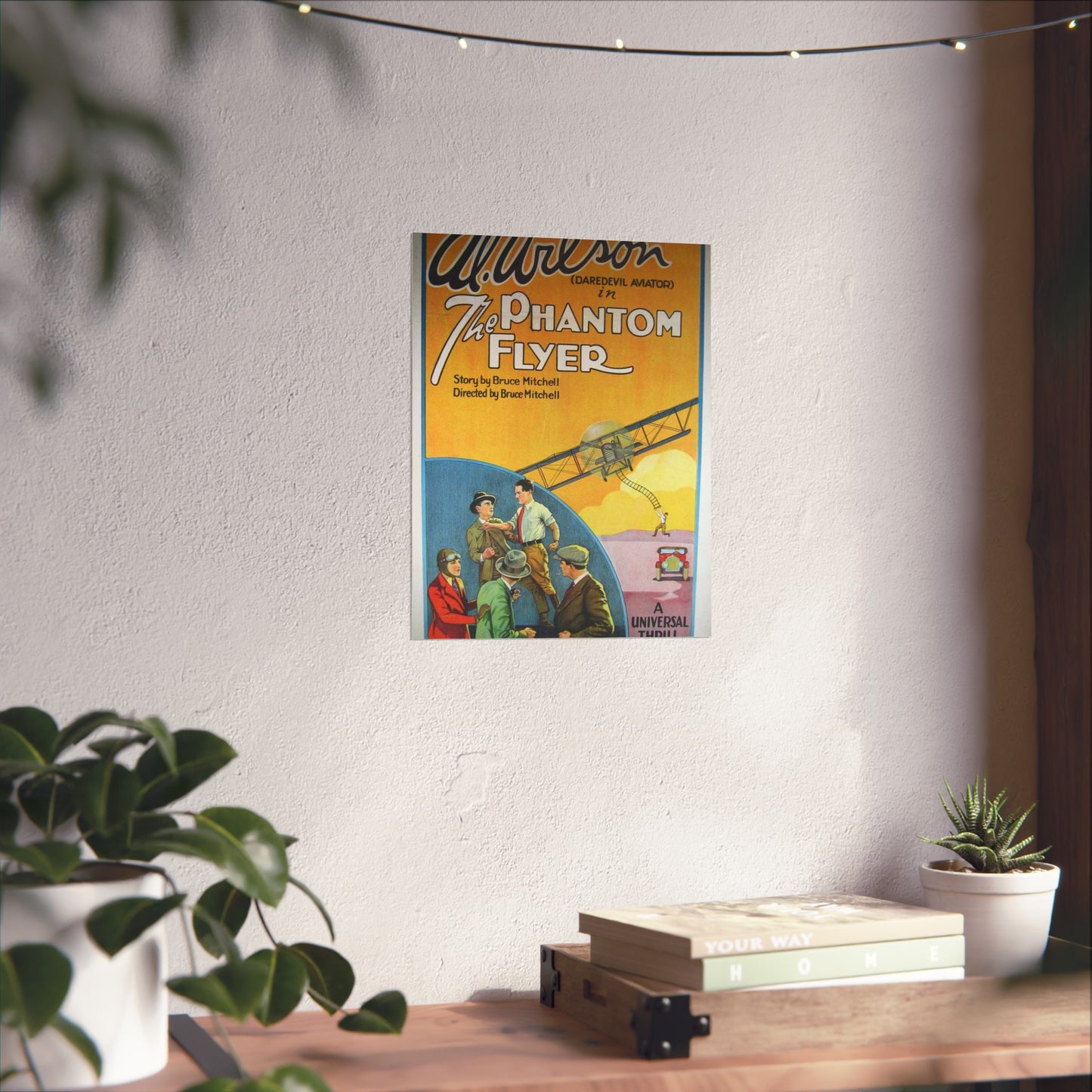 Phantom Flyer 1928 - Art Deco public domain image High Quality Matte Wall Art Poster for Home, Office, Classroom