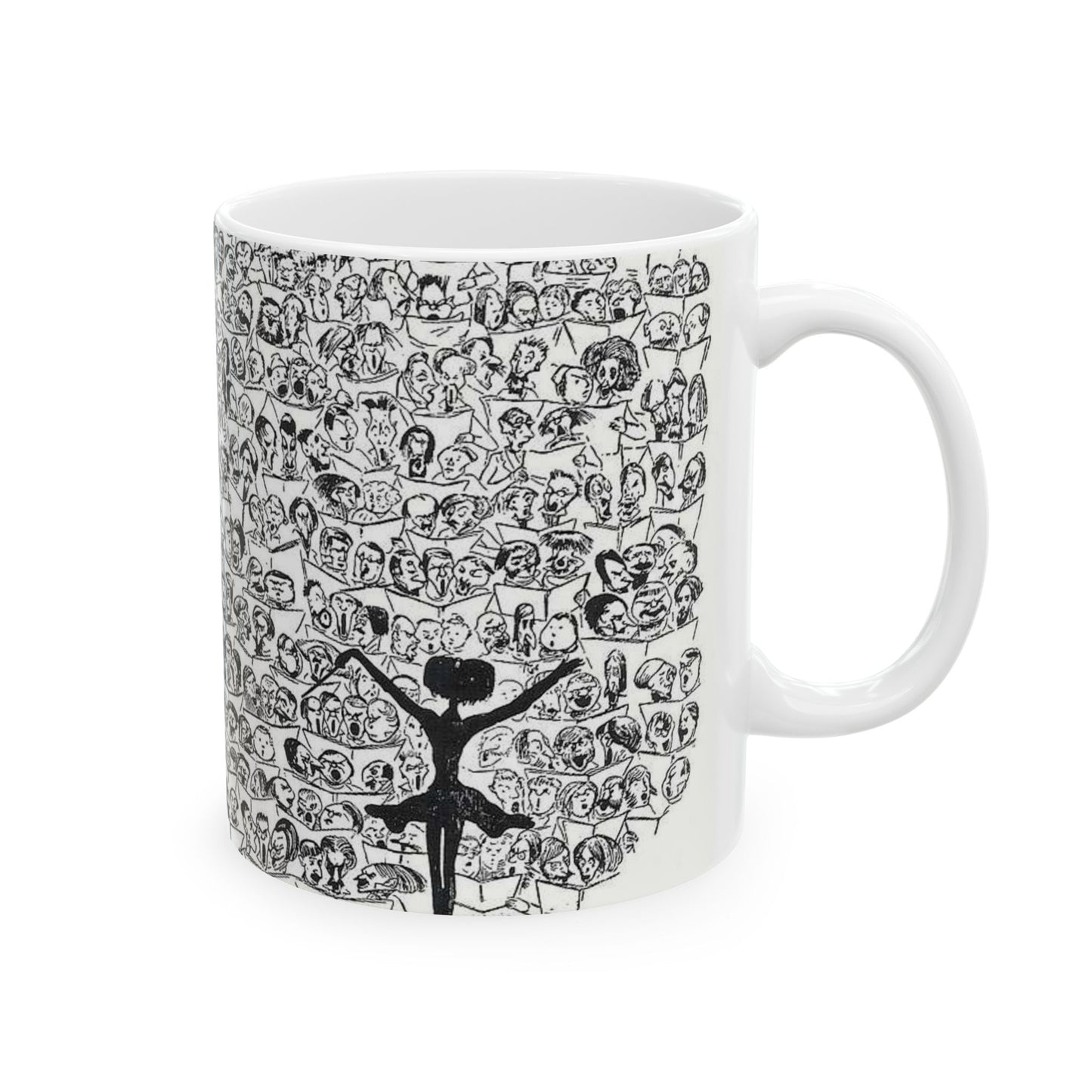 Caricature, Berlioz choir, public domain cartoon image Beautiful Novelty Ceramic Coffee Mug 11oz