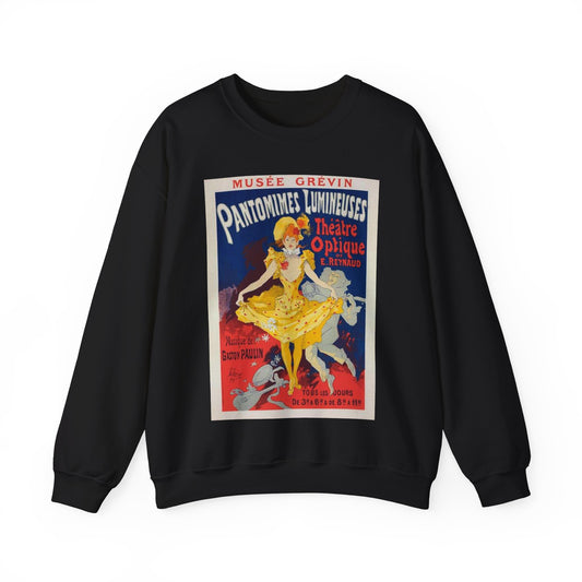 Affiche pour le Musée Grévin, "Pantomimes lumineuses". Black Heavy Blend Adult Crew Neck SweatShirt