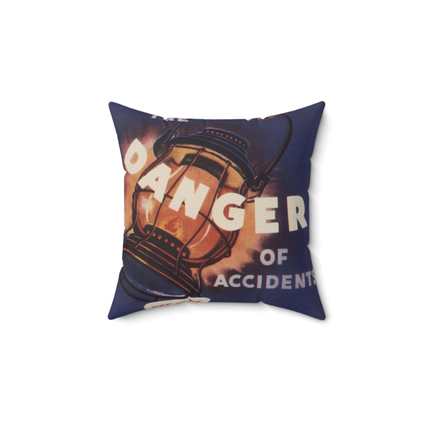 Guard against the danger of accidents. Back up our battleskies^ - NARA - 535358 Decorative Accent Square Pillow