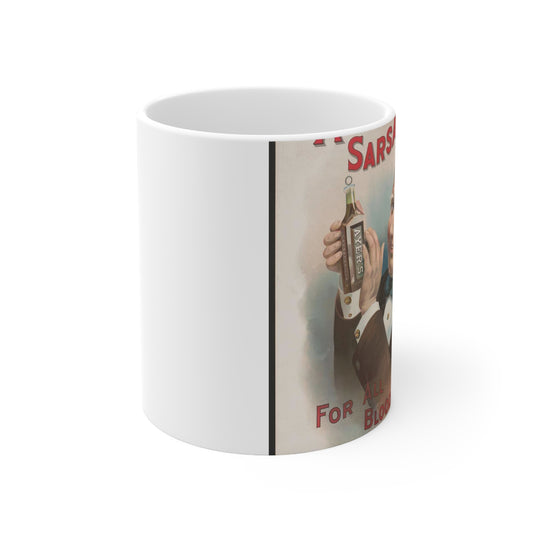 Ayer's sarsaparilla, for all blood diseases, cures others, will cure you Beautiful Novelty Ceramic Coffee Mug 11oz