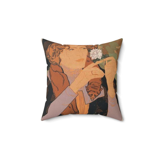 Affiche pour le Salon des Cent, "5e Exposition d'Art". Decorative Accent Square Pillow