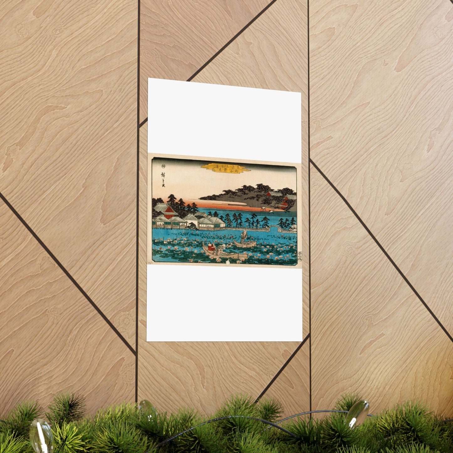 Shinobazu Pond at Ueno LACMA M.71.100.23 High Quality Matte Wall Art Poster for Home, Office, Classroom