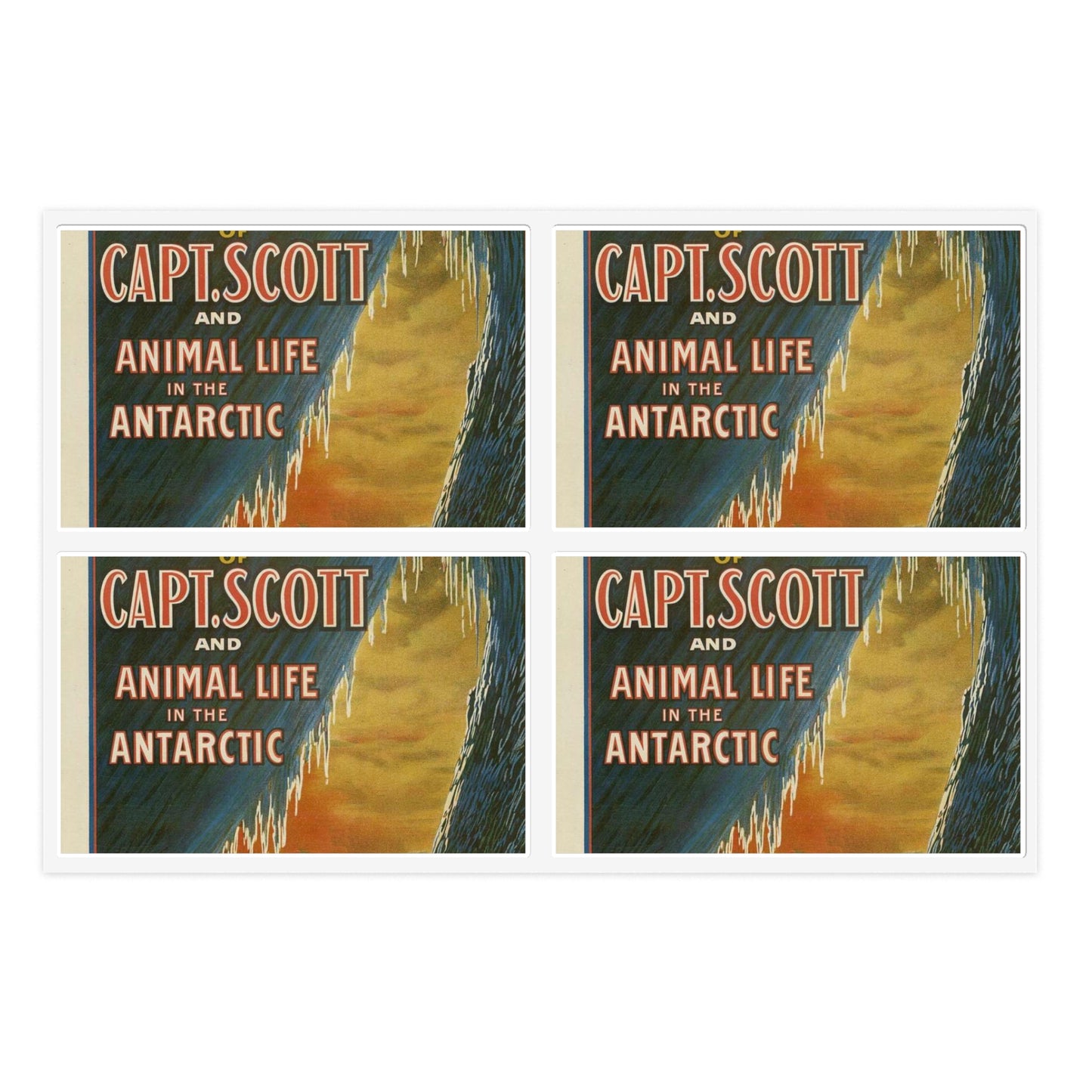 The Gaumont Co. L'T'D. London presents the motion picture records of the undying story of Capt. Scott and animal life in the Antarctic / The Morgan Lith. Co., Cleveland, O. Laminated UV Protective Vinyl Stickers