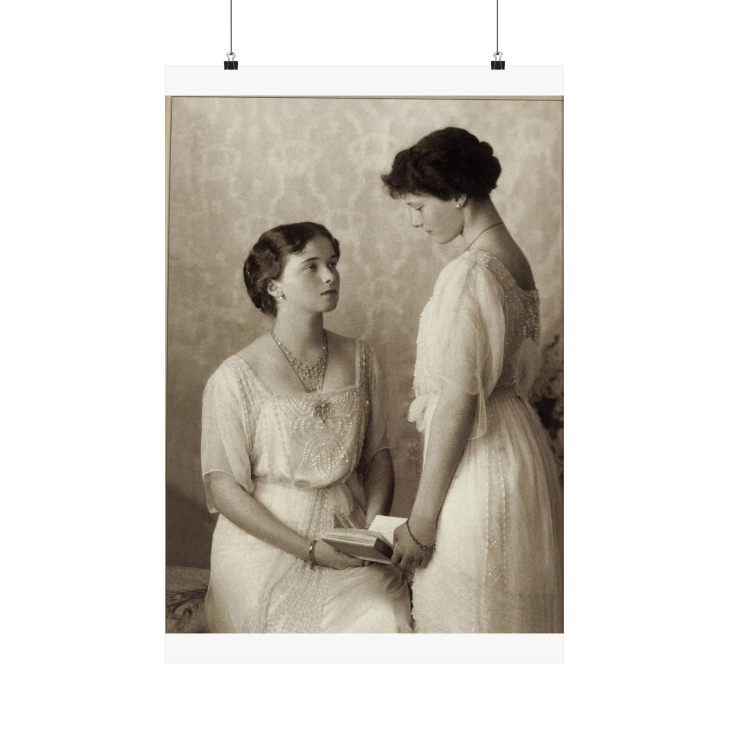 Grand Duchesses Olga and Tatiana. 1913. High Quality Matte Wall Art Poster for Home, Office, Classroom