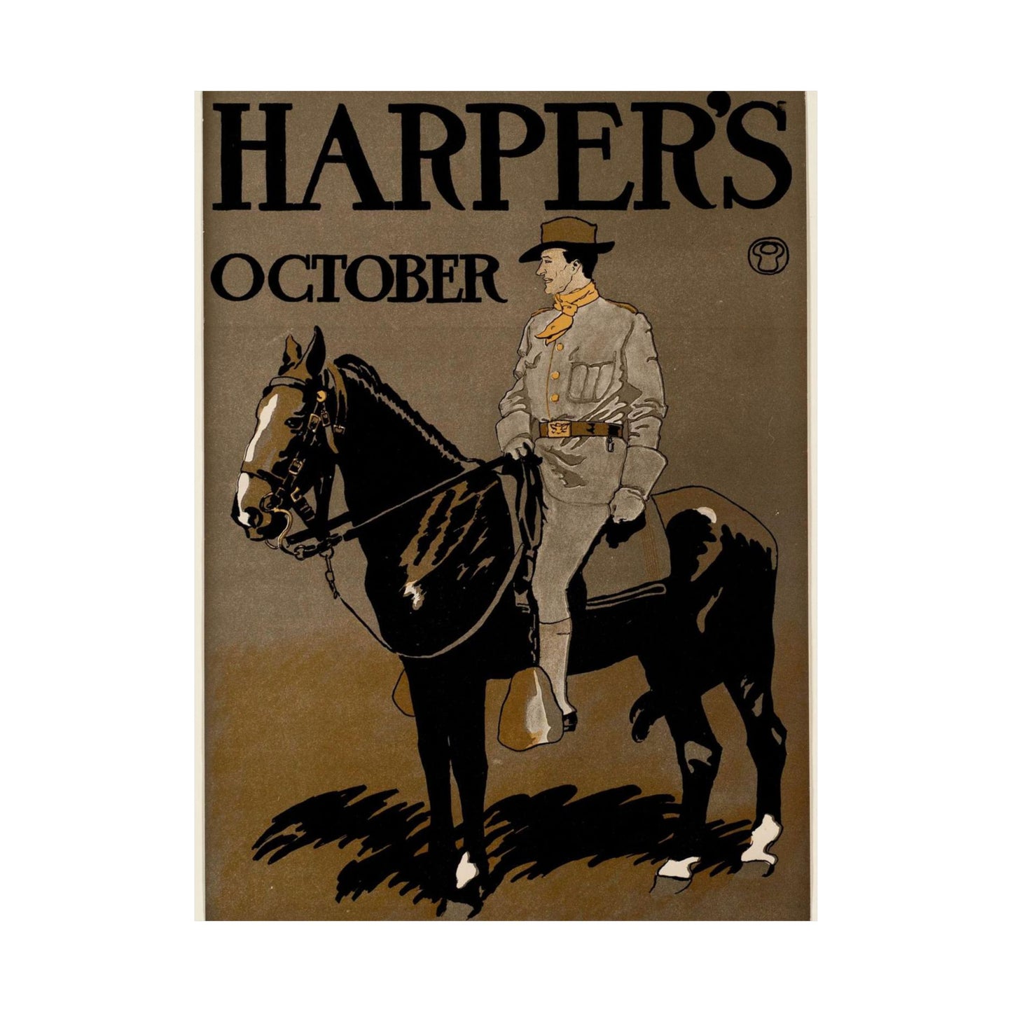 Edward Penfield - Edward Penfield, Harper's October High Quality Matte Wall Art Poster for Home, Office, Classroom