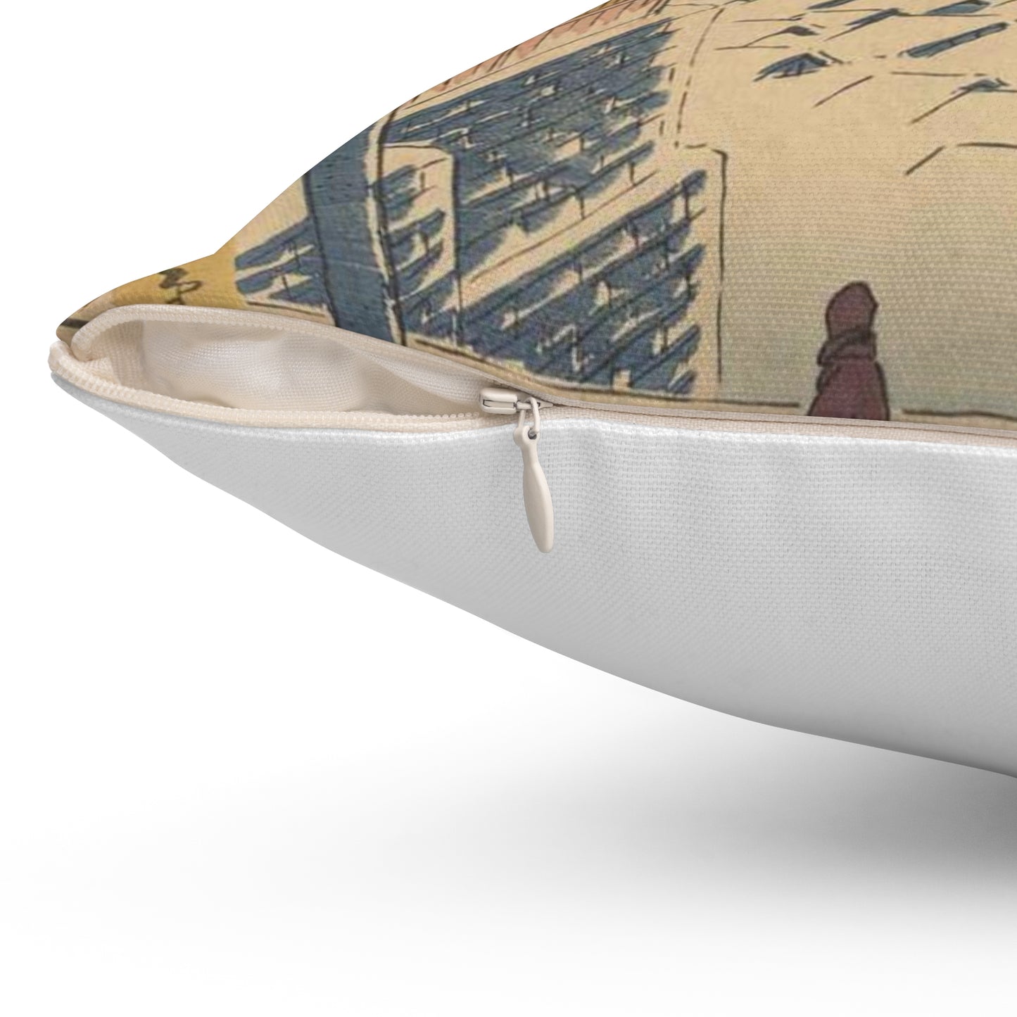 Gajō icchō, Ando Hiroshige - Public domain portrait drawing  Decorative Accent Square Pillow