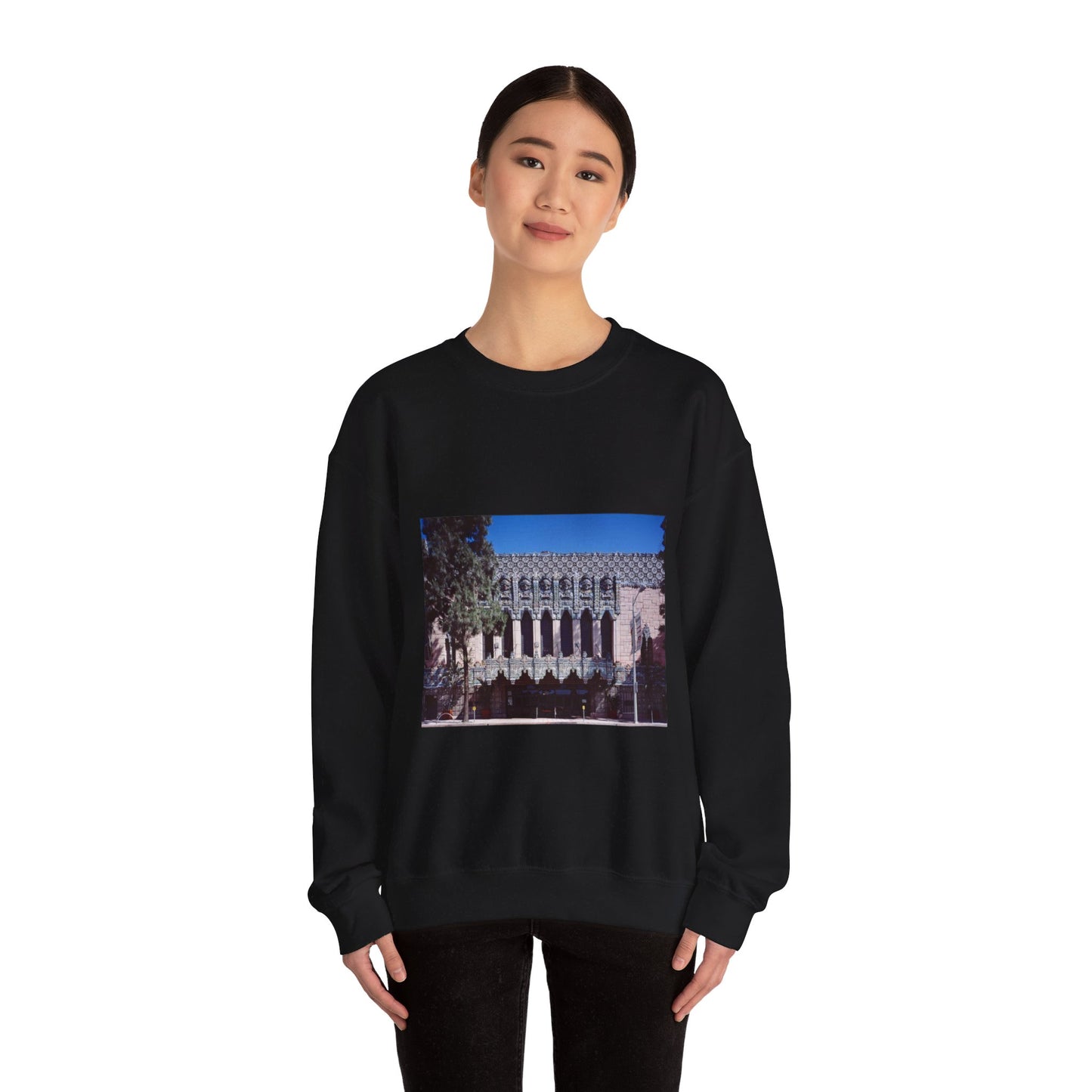 Photographs of buildings in Los Angeles, California and the surrounding area Black Heavy Blend Adult Crew Neck SweatShirt