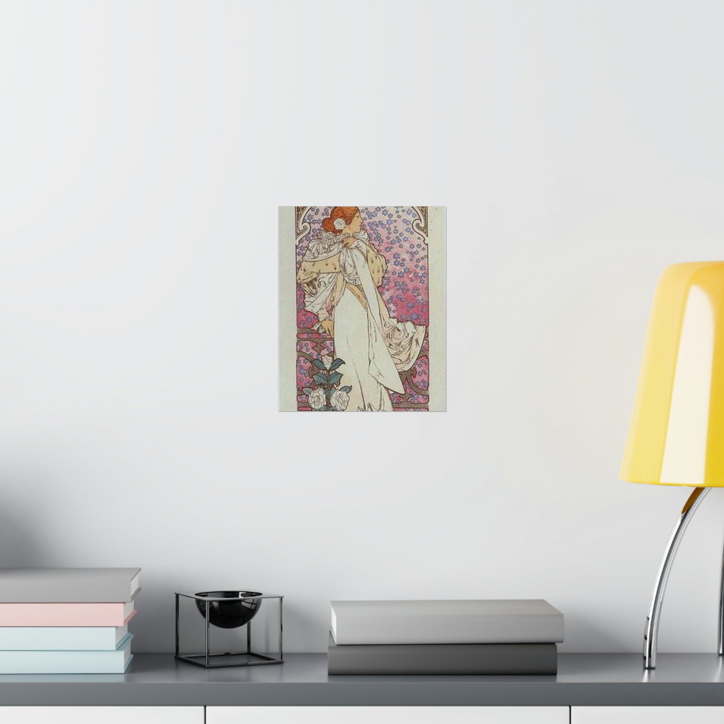 Affiche pour le Théâtre de la Renaissance, "la Dame aux Camélias". High Quality Matte Wall Art Poster for Home, Office, Classroom