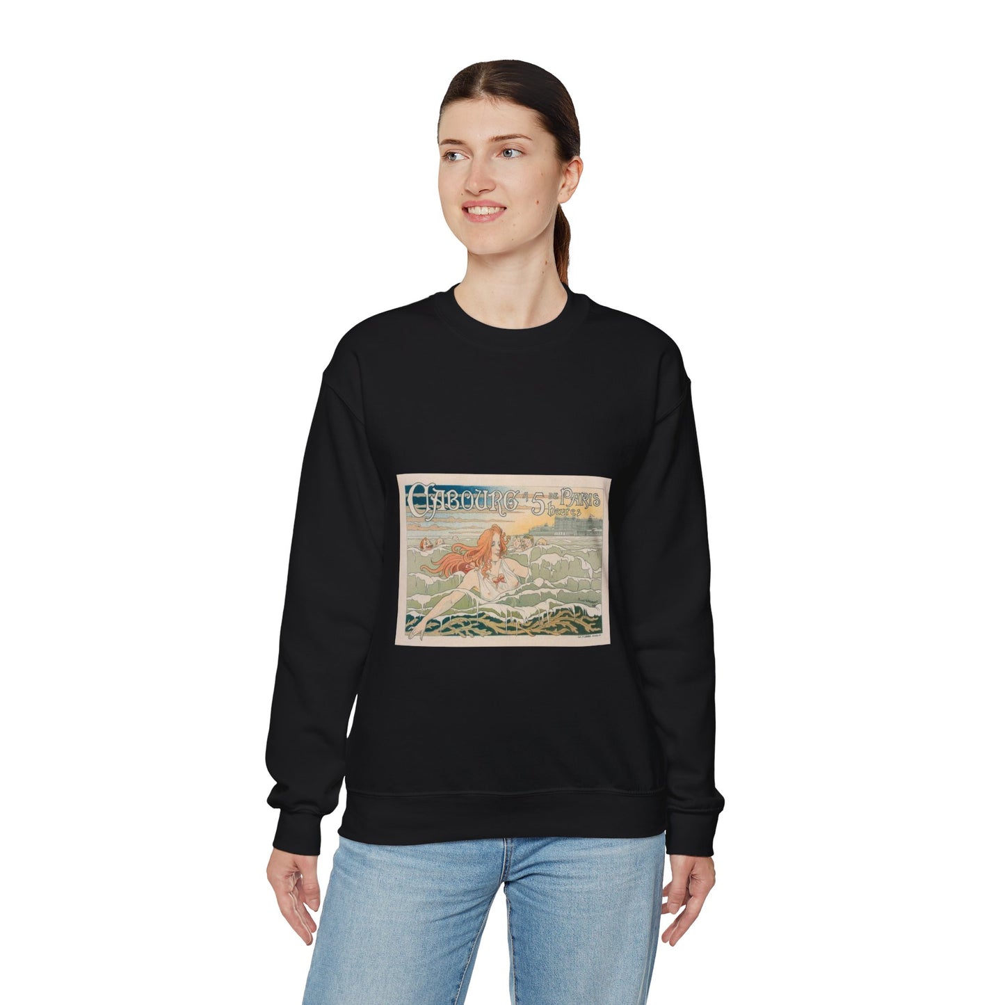 Affiche belge pour le "Casino de Cabourg". Black Heavy Blend Adult Crew Neck SweatShirt