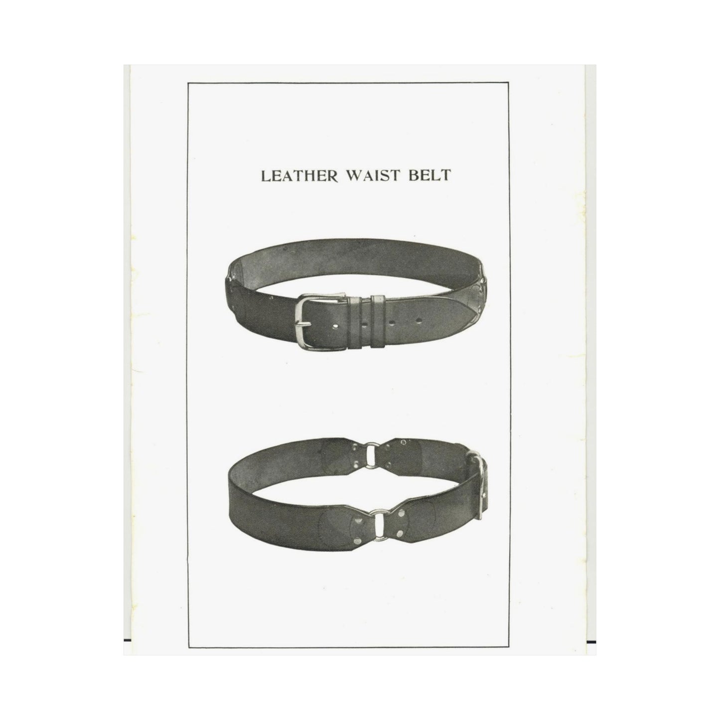 Patent drawing - Leather Waist Belt - . Public domain  image High Quality Matte Wall Art Poster for Home, Office, Classroom