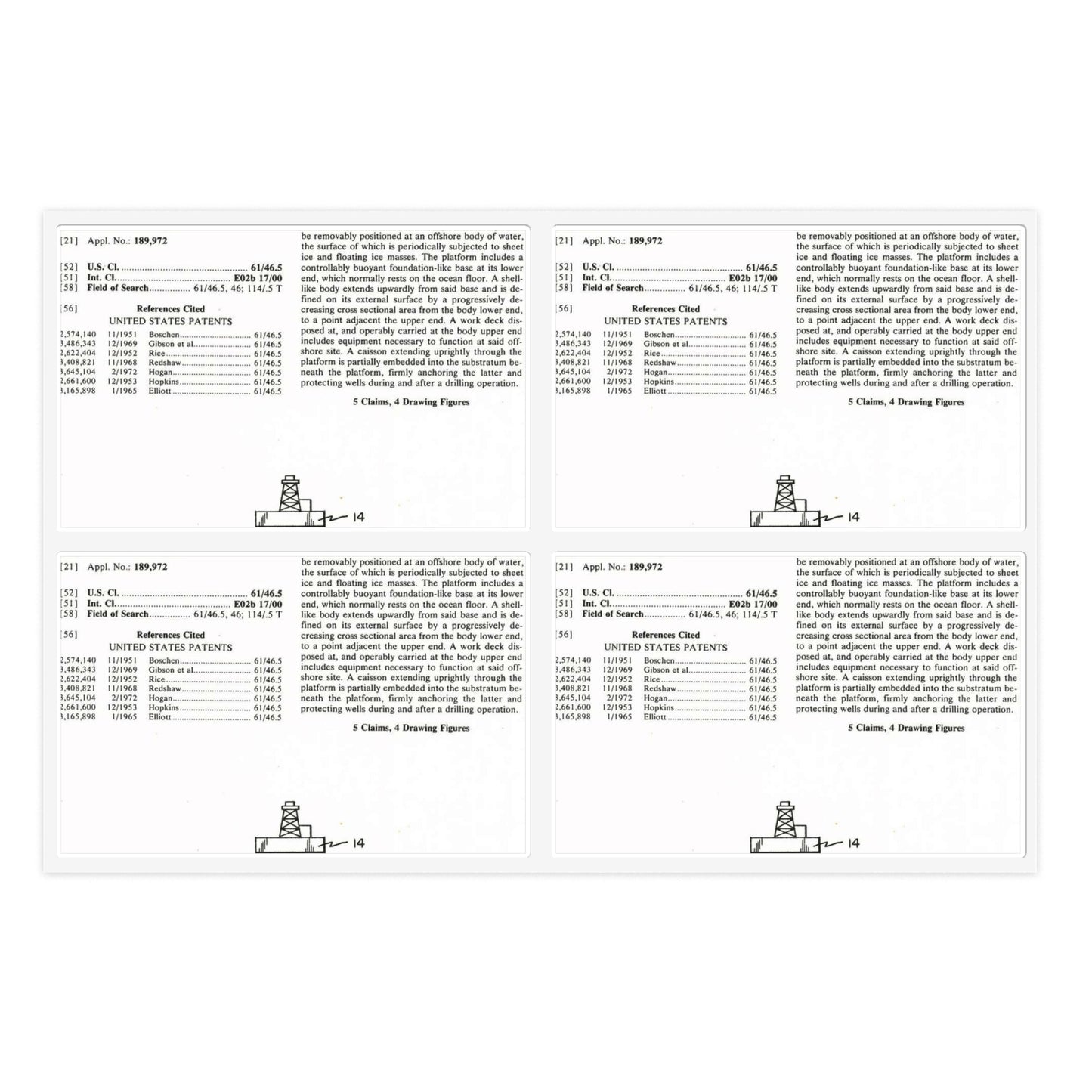 Patent Case File No. 3,793,840, Mobile Arctic Drilling and Production Platform, Inventor(s)- George E. Mott and James P. Wilbourn. - DPLA - 8f260bf2cd8926afbf4da017454f39b3 (page 6) Laminated UV Protective Vinyl Stickers