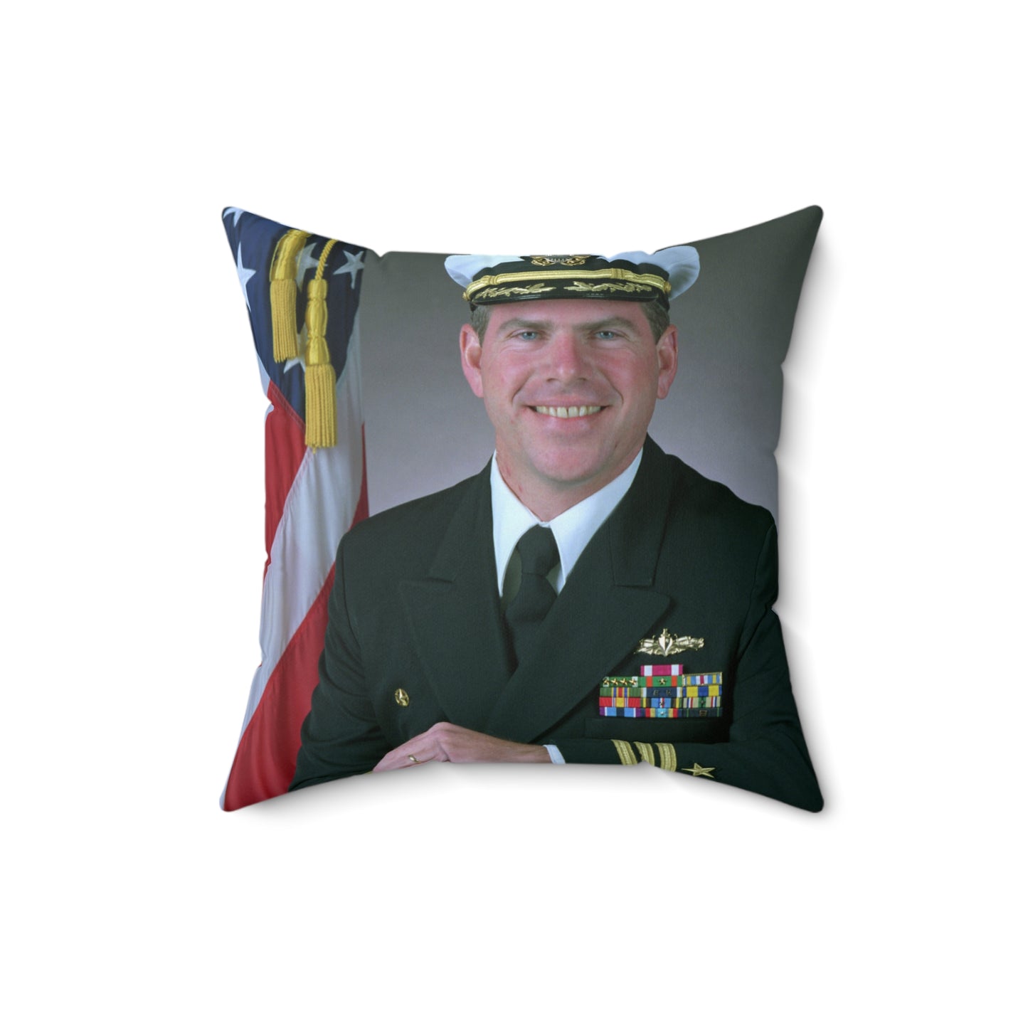 Commander Theodore J. Hoffman, USN Decorative Accent Square Pillow