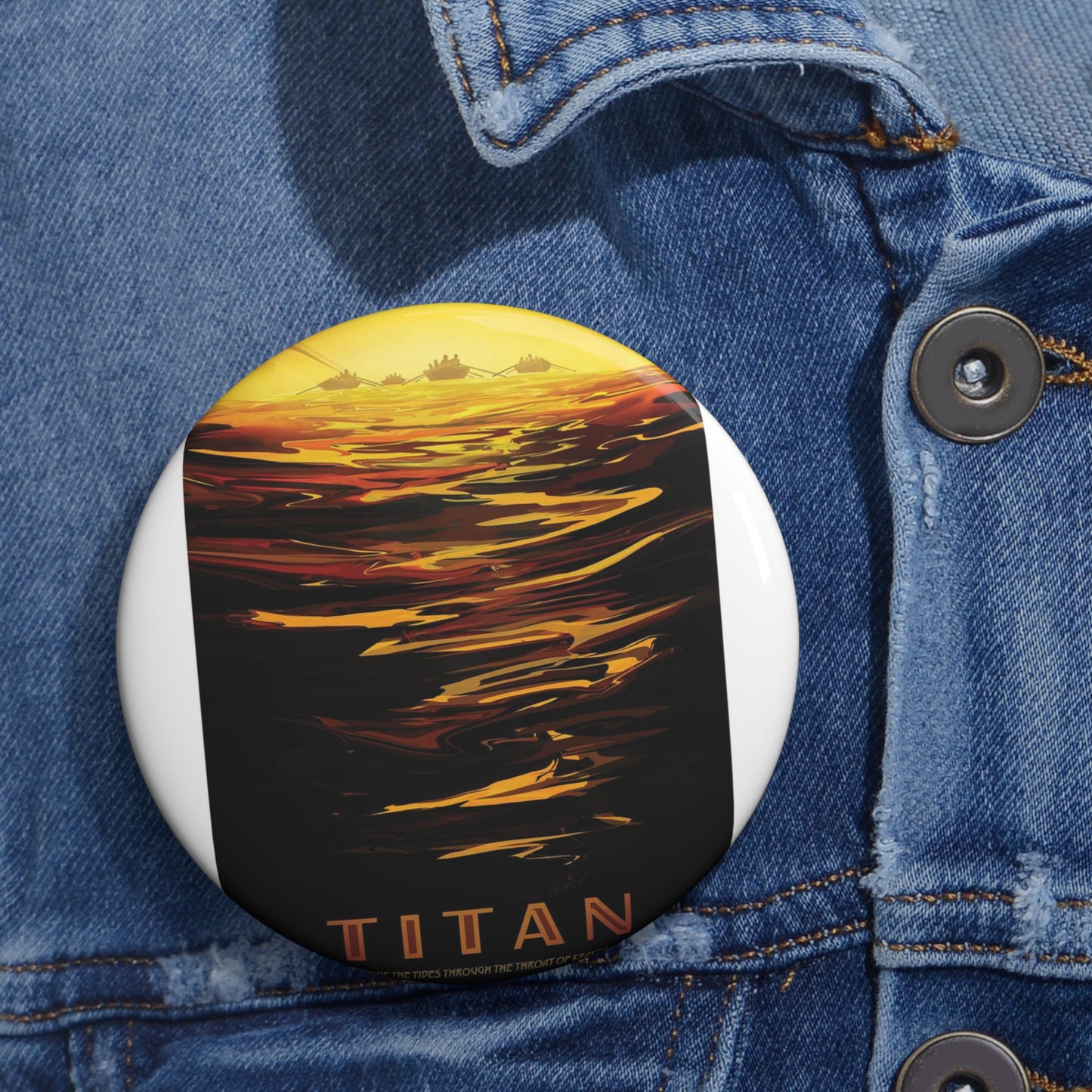 JPL Visions of the Future, Titan Pin Buttons with Crisp Design