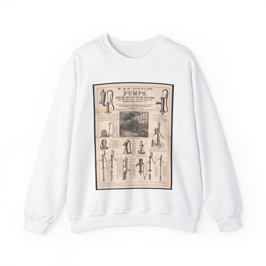 W. & B. Douglas, the oldest and most extensive manufacturers in the world of pumps White Heavy Blend Adult Crew Neck SweatShirt