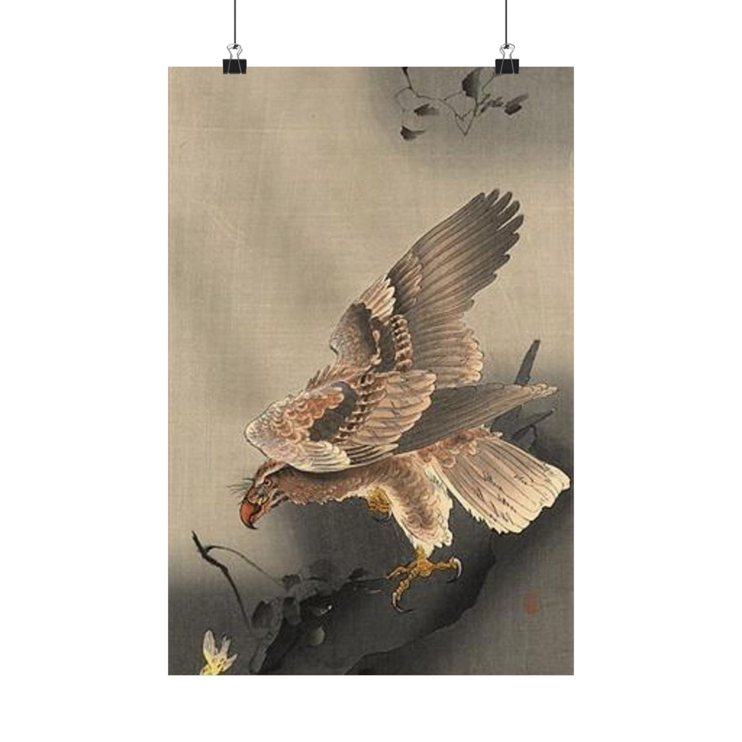 Koson - swooping-eagle, Ohara Koson High Quality Matte Wall Art Poster for Home, Office, Classroom