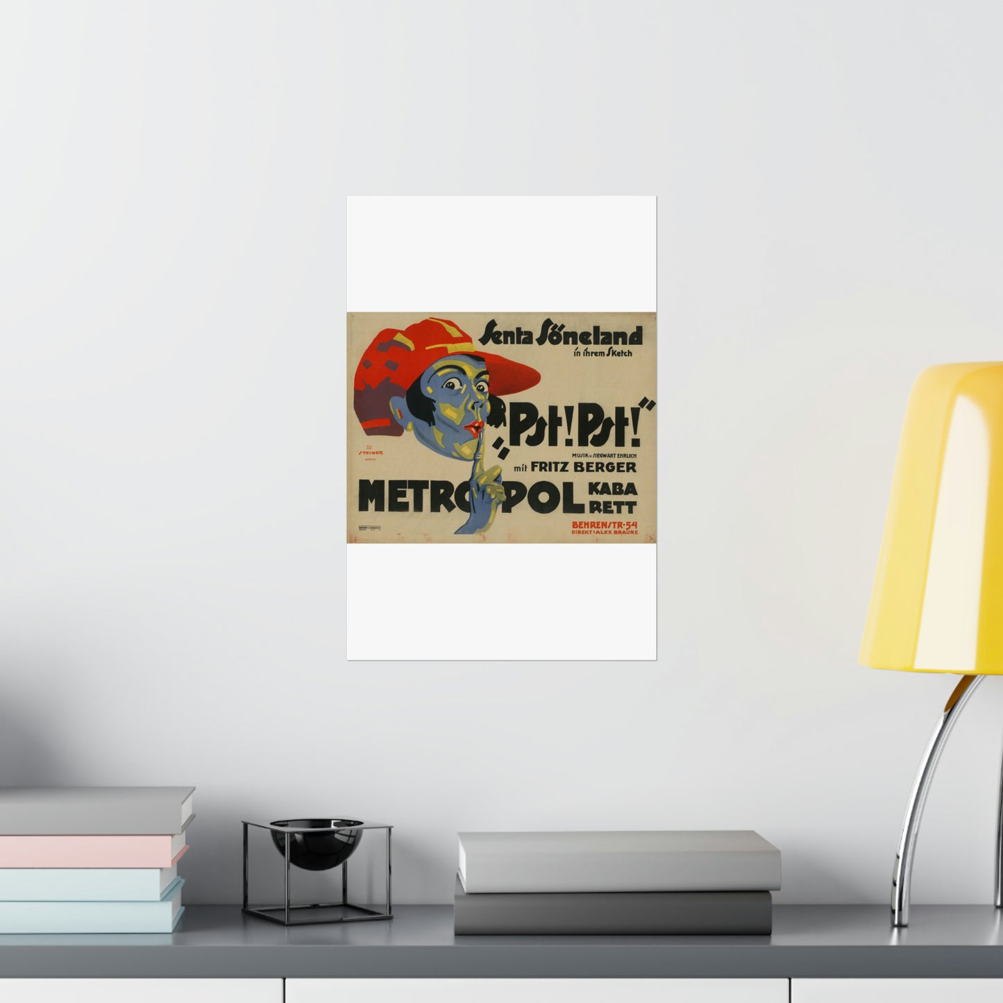 Jo Steiner - Senta Söneland in ihrem Sketch “Pst! Pst!” High Quality Matte Wall Art Poster for Home, Office, Classroom