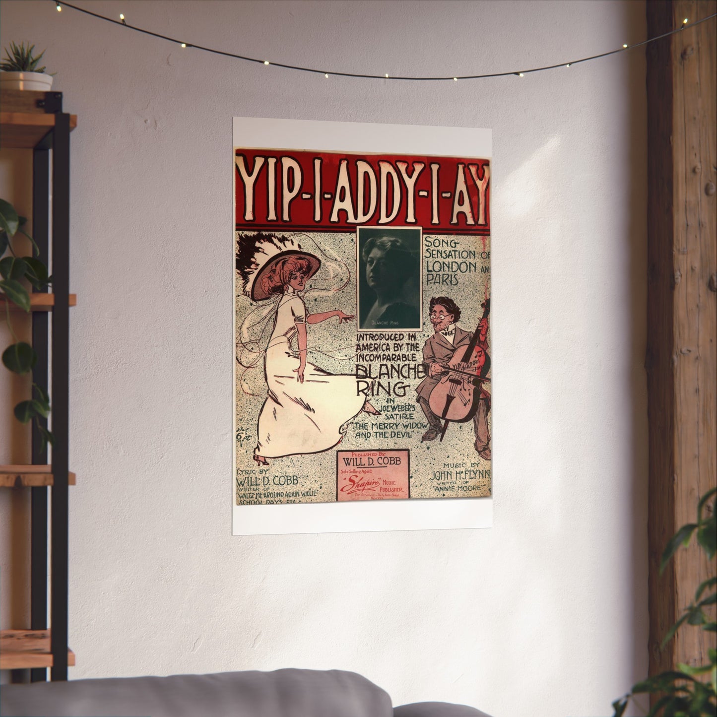 Yip I addy I ay! - Public domain American sheet music High Quality Matte Wall Art Poster for Home, Office, Classroom